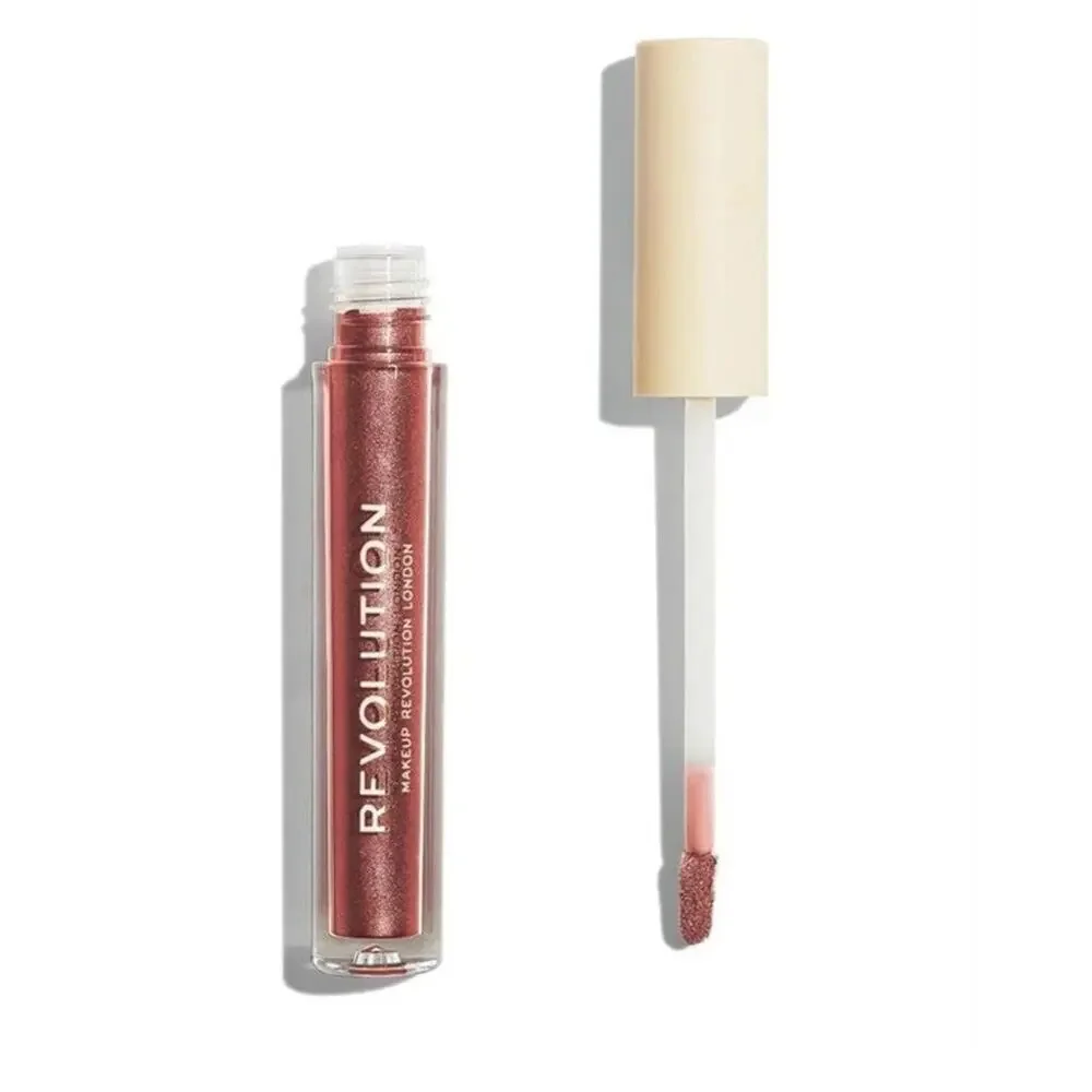 REVOLUTION Nudes Collection Metallic Lip Gloss Pixelated New No Seal